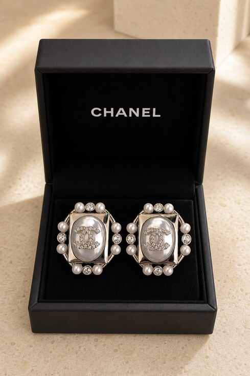 None Tops - CHANEL Classic Parisian Earrings Style 28 | New with Box